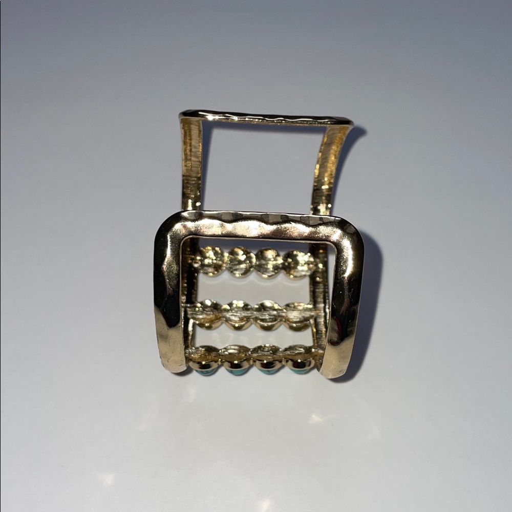 NWOT Gold & Turquoise Adjustable Cuff Bracelet - Picture 3 of 4